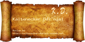 Kaltenecker Dániel névjegykártya
