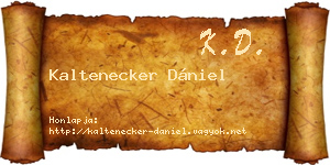 Kaltenecker Dániel névjegykártya